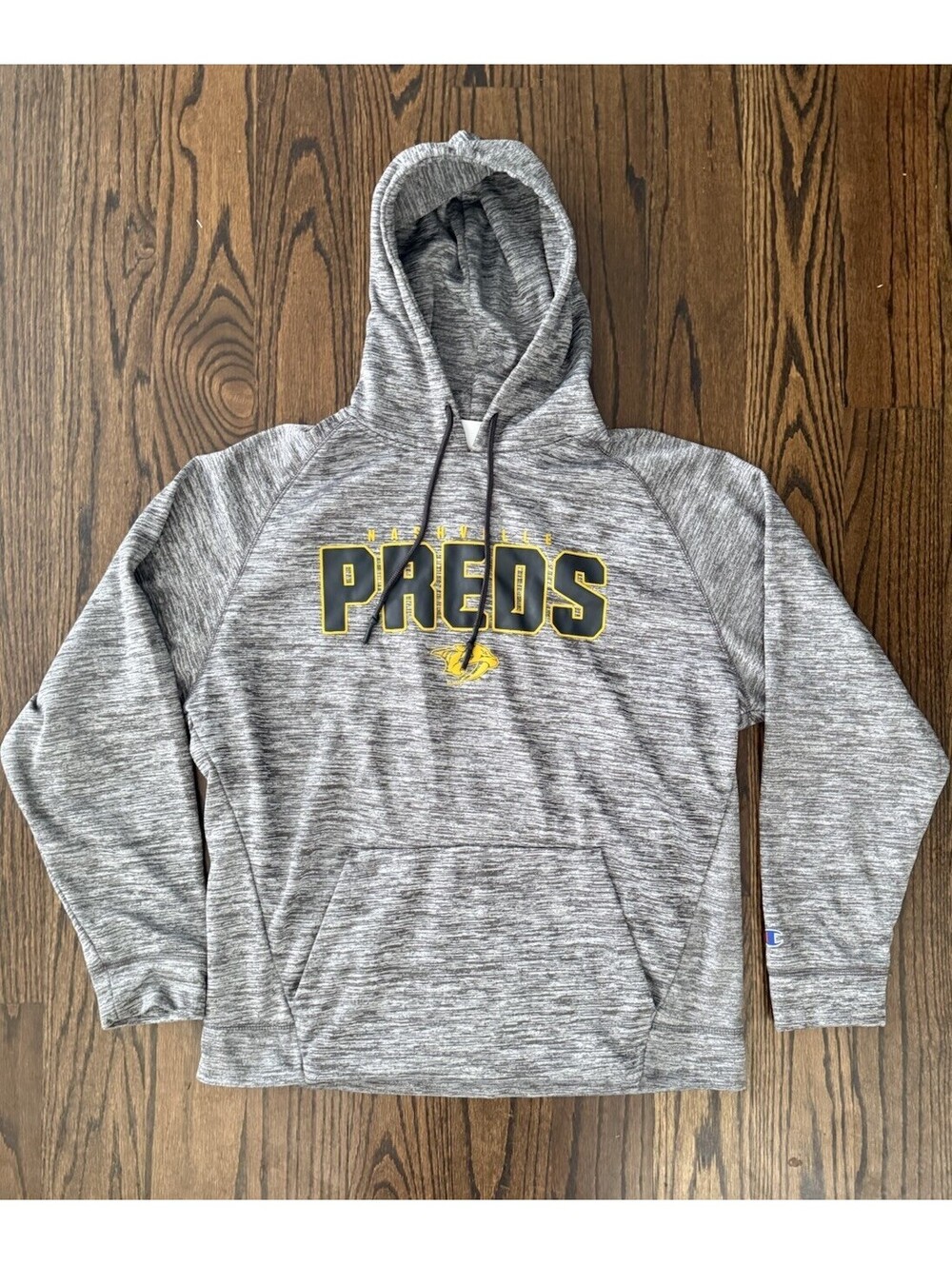 Champion Nashville Predators Hoodie Mens Large Gray NHL Hockey Pullover
